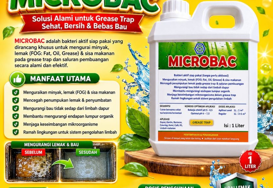 Jual Bakteri Microbac Grease Trap Limbah Dapur MBG di Jakarta